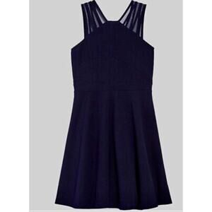 Nickie Lew Kids Illusion Neck Skater Dress